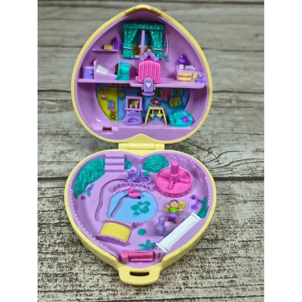 Vintage Polly Pocket Bluebird 1994 Strollin Baby Polly's Playtime Fun Compact